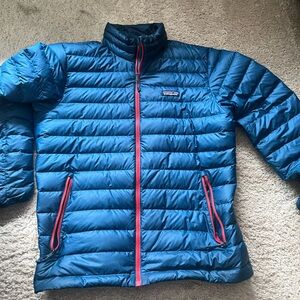 Patagonia Royal Blue Jacket with Red Zipper